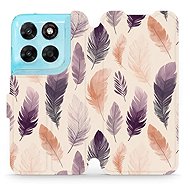 Mobiwear Flip Case for Motorola Moto G87 - VB08S Watercolour Feathers - Phone Case
