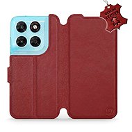 Mobiwear Leather Flip Case for Motorola Moto G87 - Red - Phone Case