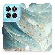 Mobiwear Flip Case for Motorola Moto G87 - VP34S Greenish Marble - Phone Case