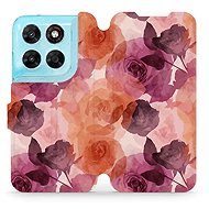 Mobiwear Flip Case for Motorola Moto G87 - VB24S Watercolour Roses - Phone Case