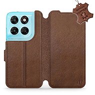 Mobiwear Leather Flip Case for Motorola Moto G87 - Brown - Phone Case