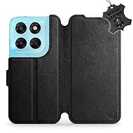 Mobiwear Leather Flip Case for Motorola Moto G87 - Black - Phone Case