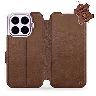 Mobiwear Leather Flip Case for Xiaomi 17T - Brown - Phone Case
