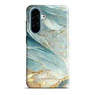 Mobiwear Rugged Case for Samsung Galaxy A27 - Elite Pro EP34E Greenish Marble - Protective Case