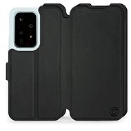Mobiwear Soft Touch flip book for Honor 200 Lite - Black - Phone Case