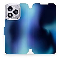 Mobiwear flip book for Honor 400 Lite - Blue shade - Phone Case