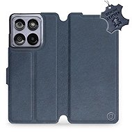 Mobiwear leather flip book for Motorola Edge 60 Fusion - Blue - Phone Case