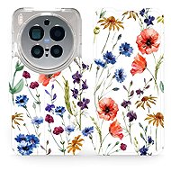 Mobiwear Flip tok, Vivo X300 Pro, virág - Mobiltelefon tok