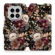 Mobiwear Flip case for Xiaomi Redmi Note 15 4G golden flowers - Phone Case