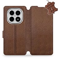 Mobiwear Leather flip case for Xiaomi Redmi Note 15 5G brown - Phone Case