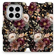 Mobiwear Flip case for Xiaomi Redmi Note 15 5G golden flowers - Phone Case