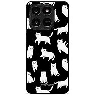 Mobiwear Glossy Honor X7d / Honor 400 Smart 5G fehér cicák fényes tok - Telefon tok