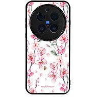 Mobiwear Glossy glossy case for Vivo X300 Pro pink flowers - Phone Cover