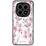 Mobiwear Glossy glossy case for Xiaomi Redmi Note 15 5G pink flowers - Phone Cover