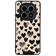 Mobiwear Glossy glossy case for Xiaomi Redmi Note 15 5G black hearts - Phone Cover