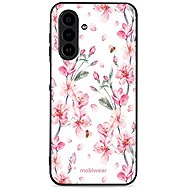 Mobiwear Glossy glossy case for Samsung Galaxy A17 / A17 5G pink flowers - Phone Cover