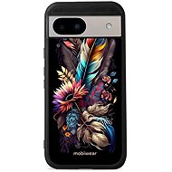 Mobiwear Glossy glossy case for Google Pixel 8A bouquet with feather - Phone Cover