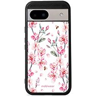 Mobiwear Glossy glossy case for Google Pixel 8A pink flowers - Phone Cover