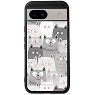 Mobiwear Glossy glossy case for Google Pixel 8A cats - Phone Cover