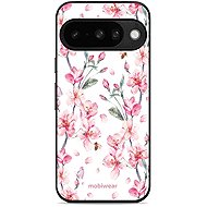 Mobiwear Glossy glossy case for Google Pixel 10 pink flowers - Phone Cover