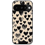 Mobiwear Glossy glossy case for Google Pixel 10 black hearts - Phone Cover