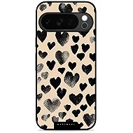 Mobiwear Glossy glossy case for Google Pixel 10 Pro black hearts - Phone Cover