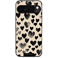 Mobiwear Glossy glossy case for Google Pixel 10 Pro XL black hearts - Phone Cover