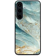 Mobiwear Glossy glossy case for Samsung Galaxy S25 FE greenish marble - Phone Cover