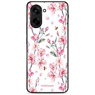 Mobiwear Glossy Glossy case for OnePlus Nord CE5 pink flowers - Phone Cover