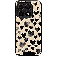 Mobiwear Glossy Xiaomi 15T fekete szíves fényes tok - Telefon tok