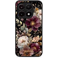 Mobiwear Glossy Xiaomi 15T aranyszínű virágok fényes tok - Telefon tok