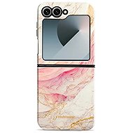Mobiwear Elite Pro durable case for Samsung Galaxy Z Flip 7 FE pink marble - Protective Case