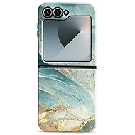 Mobiwear Elite Pro Samsung Galaxy Z Flip 7 FE zöldes márvány ellenálló tok - Védőtok