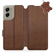 Mobiwear Leather flip case for Motorola Edge 70 brown - Phone Case