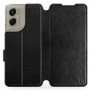 Mobiwear Flip case for Motorola Edge 70 black and grey - Phone Case