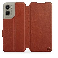 Mobiwear Flip case for Motorola Edge 70 brown and grey - Phone Case