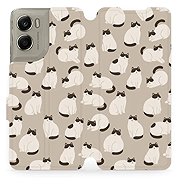 Mobiwear Flip case for Motorola Edge 70 cats - Phone Case