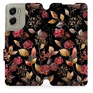 Mobiwear Flip case for Motorola Edge 70 golden leaves - Phone Case