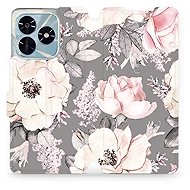 Mobiwear Flip case for Honor X5c Plus flowers on grey - Phone Case