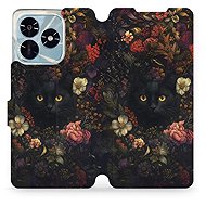 Mobiwear Flip Honor X5c Plus fekete macska tok - Mobiltelefon tok