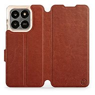 Mobiwear Flip case for Honor X7d / Honor 400 Smart 5G - brown and grey - Phone Case