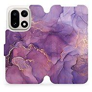 Mobiwear Flip case for OnePlus 15 purple marble - Phone Case