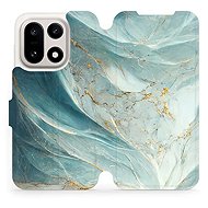 Mobiwear Flip case for OnePlus 15 greenish marble - Phone Case
