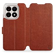Mobiwear Flip case for Xiaomi 15T brown and grey - Phone Case