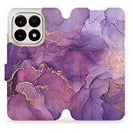 Mobiwear Flip case for Xiaomi 15T purple marble - Phone Case