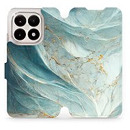 Mobiwear Flip case for Xiaomi 15T greenish marble - Phone Case
