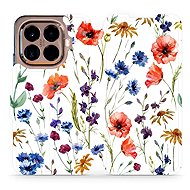 Mobiwear Flip Xiaomi 15T Pro virágok tok - Mobiltelefon tok