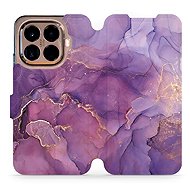 Mobiwear Flip case for Xiaomi 15T Pro purple marble - Phone Case