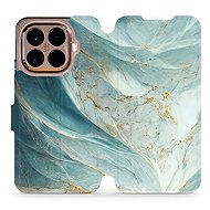 Mobiwear Flip case for Xiaomi 15T Pro greenish marble - Phone Case