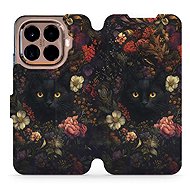 Mobiwear Flip Xiaomi 15T Pro fekete macska tok - Mobiltelefon tok